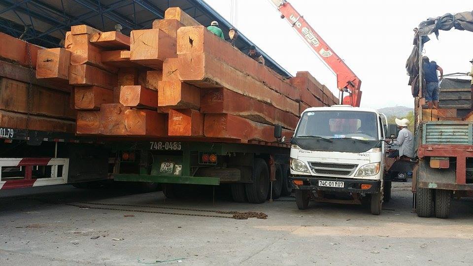 Hàng trăm xe gỗ ùn ứ ở Cửa khẩu Quốc tế Lao Bảo