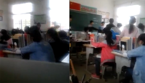 Thầy trò loạn đả trong lớp học ở Trung Quốc