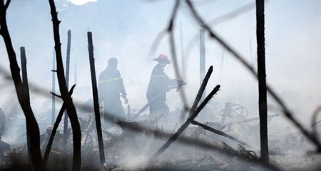 'Khu ổ chuột' Hà Nội bị thiêu rụi sau 1 giờ đồng hồ