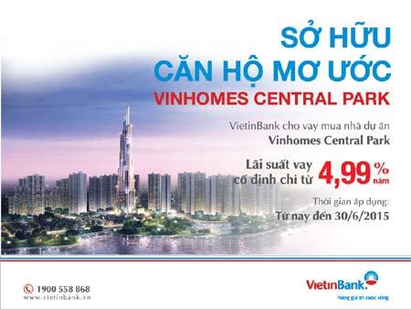 Mua nhà dự án Vinhomes Central Park lãi suất chỉ từ 4,99%
