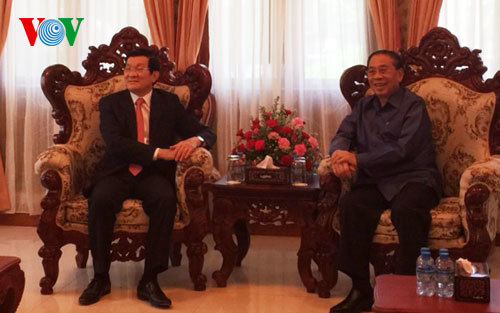 Chủ tịch nước trao đổi về Biển Đông với TBT, Chủ tịch nước Lào
