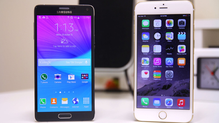 Người dùng Mỹ thích Galaxy Note 4 hơn iPhone 6, 6 Plus