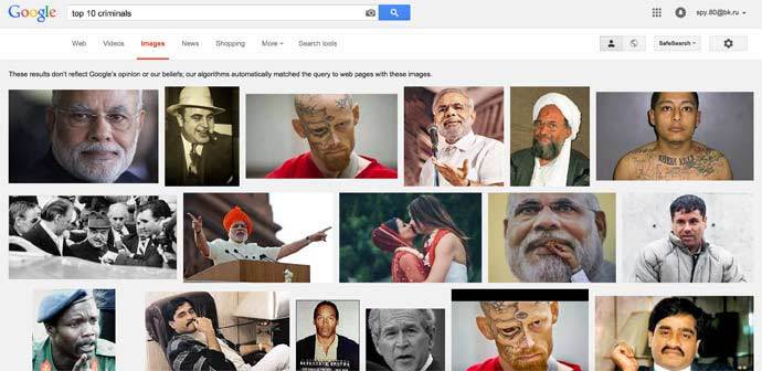 Google xếp nhầm Thủ tướng Ấn Độ vào danh mục tội phạm