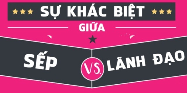 [Infographic] So sánh sự khác biệt giữa sếp và lãnh đạo