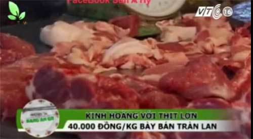 Rùng mình với thịt lợn siêu rẻ ở được bày bán ở các chợ