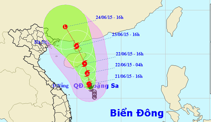 Bão số 1 giật cấp 10-11 ở vùng biển Hoàng Sa