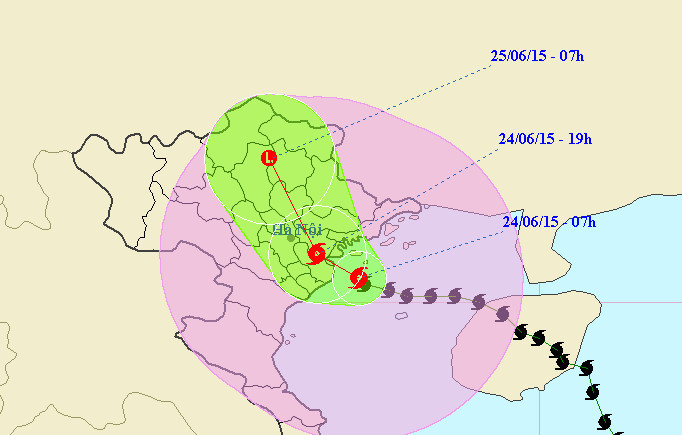 Bão số 1 cách Quảng Ninh-Thái Bình 50 km
