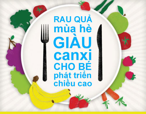 Những loại rau quả giàu canxi nhất cho trẻ