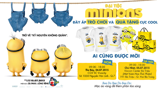 Tặng vé ra mắt phim 'Minions'