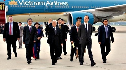 Hình ảnh Tổng bí thư đến Washington DC