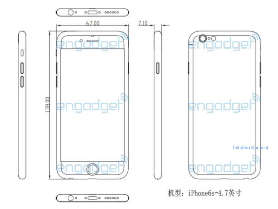 iPhone 6s lộ bản thiết kế chi tiết, dày hơn iPhone 6