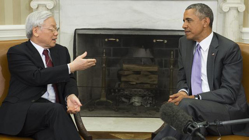 Tổng bí thư và Tổng thống Obama bàn về Biển Đông