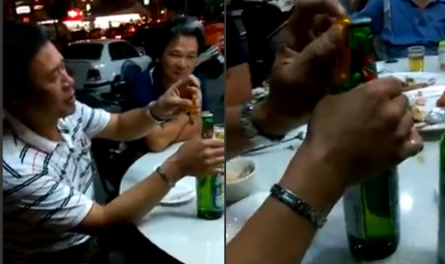 Thêm một tuyệt chiêu mở bia chai