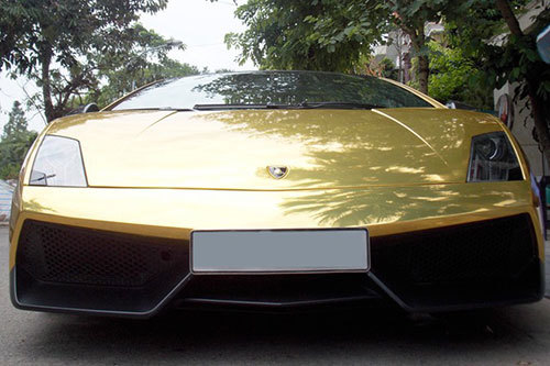Siêu xe Lamborghini Gallardo vàng bóng duy nhất tại Hà Nội