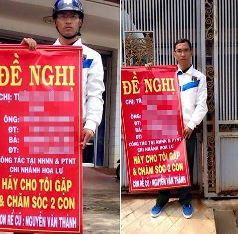 Vợ bế con bỏ đi, chồng mang bảng hiệu đi khắp nơi tìm