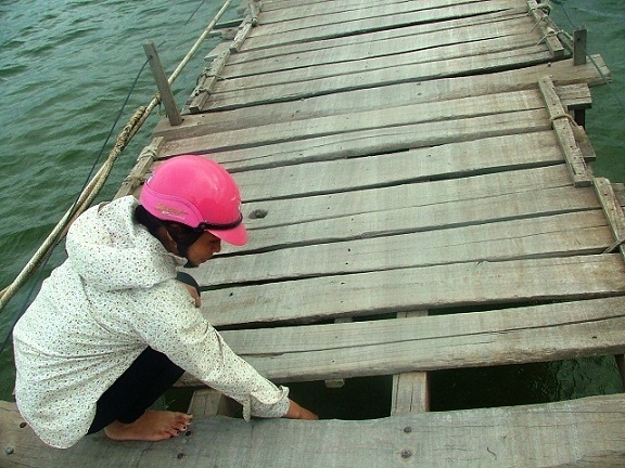 1.000 dân ốc đảo đánh đu tính mạng với cầu phao sập sệ