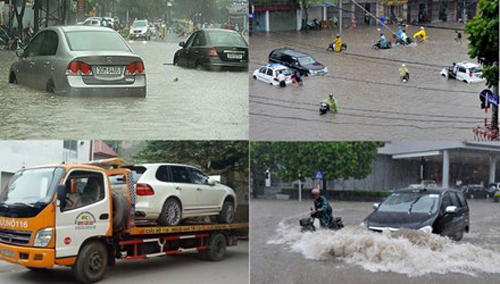 Bí kíp lái xe qua đường ngập nước